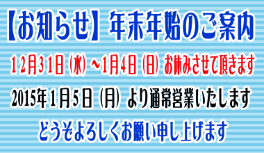 2014年午年大晦日