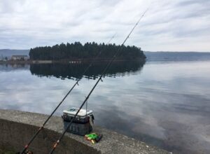 投げ釣りで能登島カレイ釣り２日間で２枚しかいや２枚も釣れた001