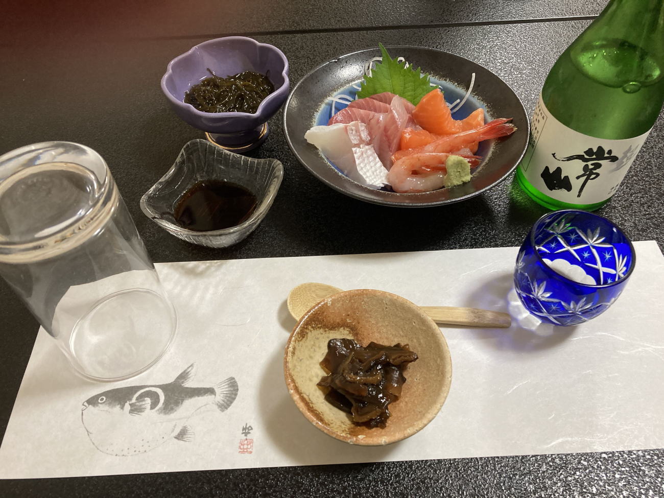 刺身と北陸の日本酒